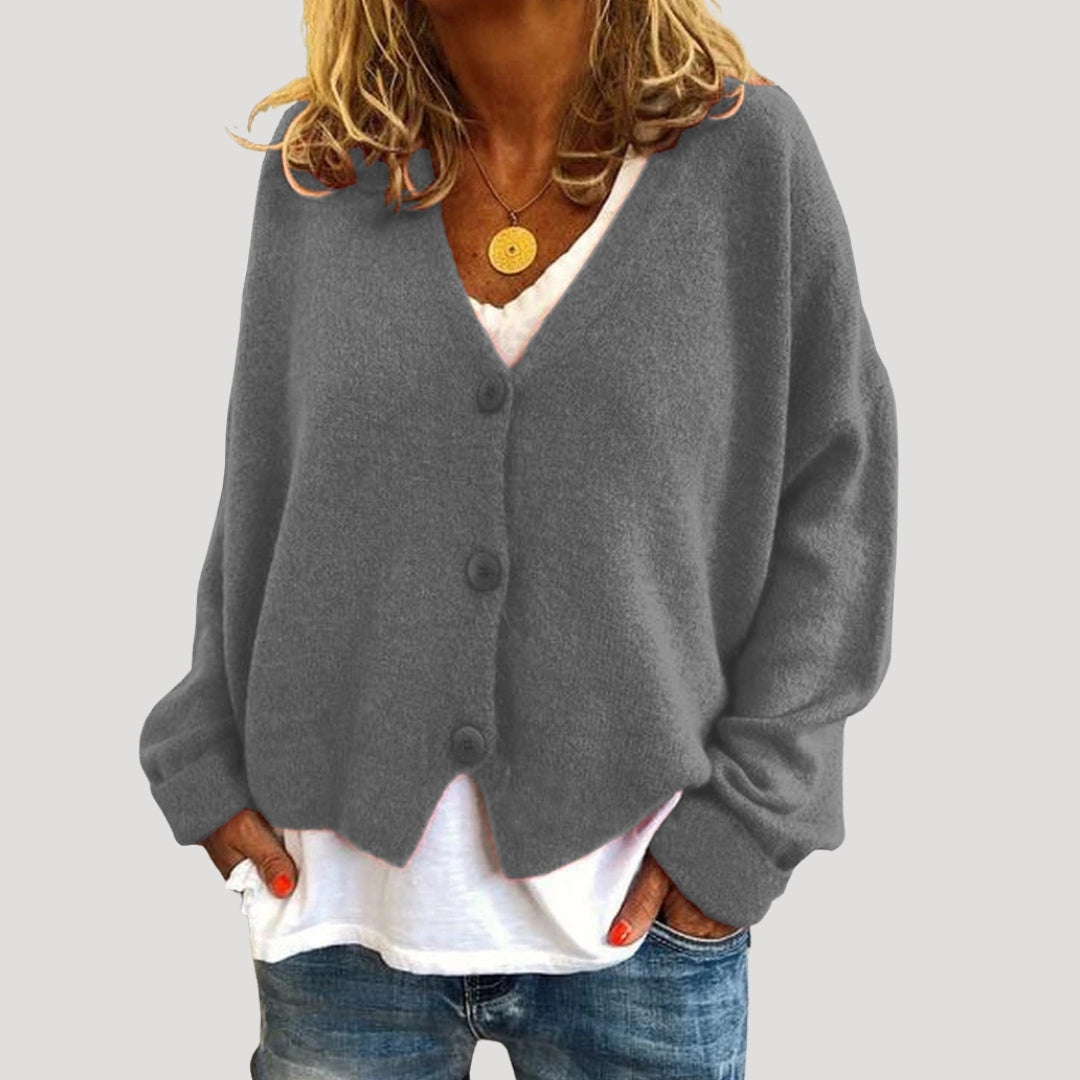 Women's oversized button-up cardigan sweater