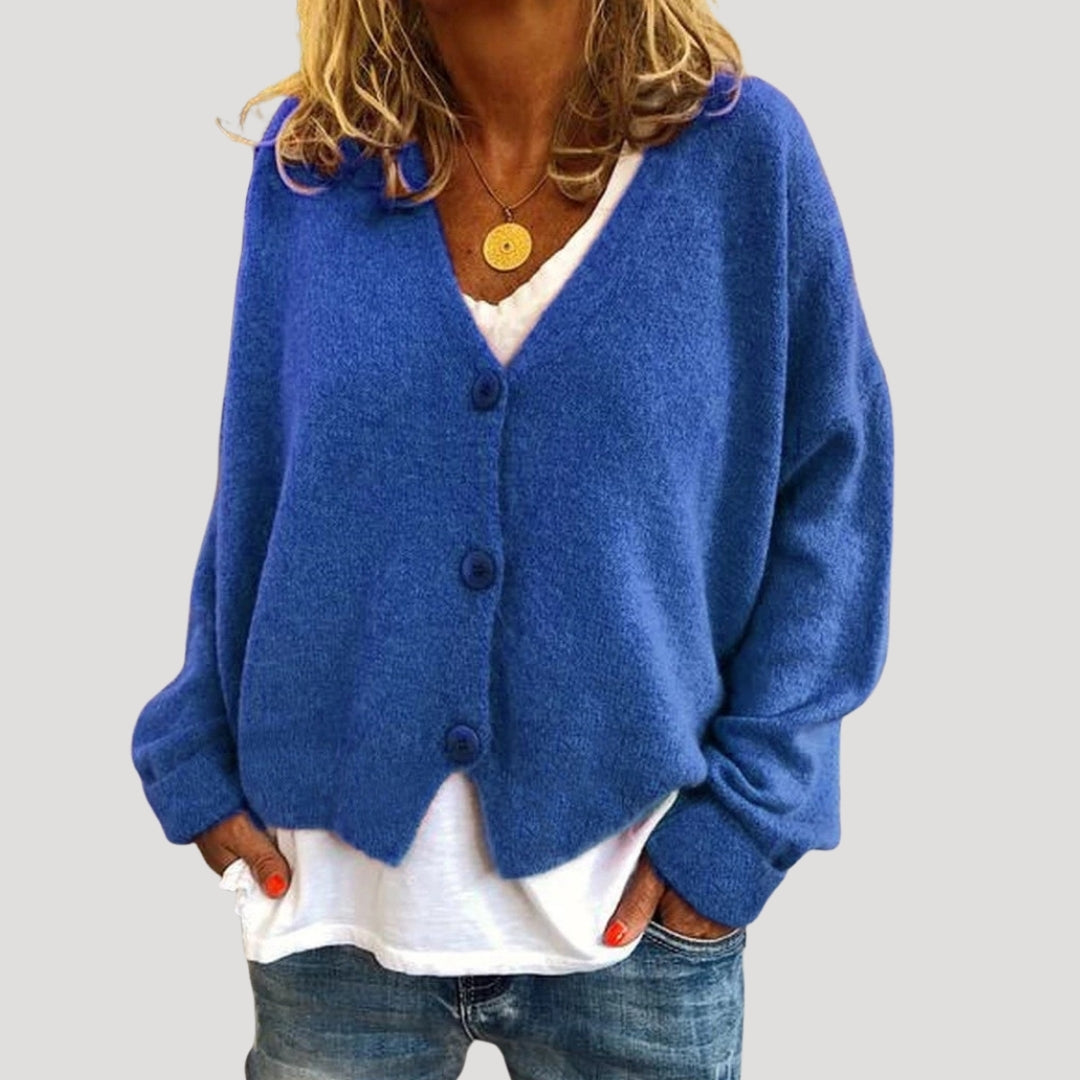 Women's oversized button-up cardigan sweater