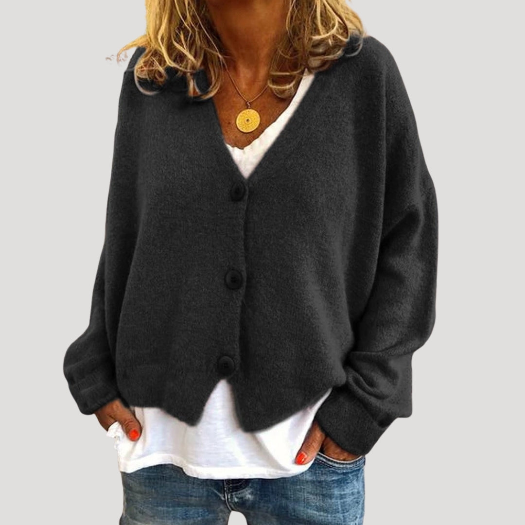 Women's oversized button-up cardigan sweater