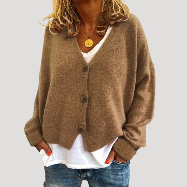 Women's oversized button-up cardigan sweater
