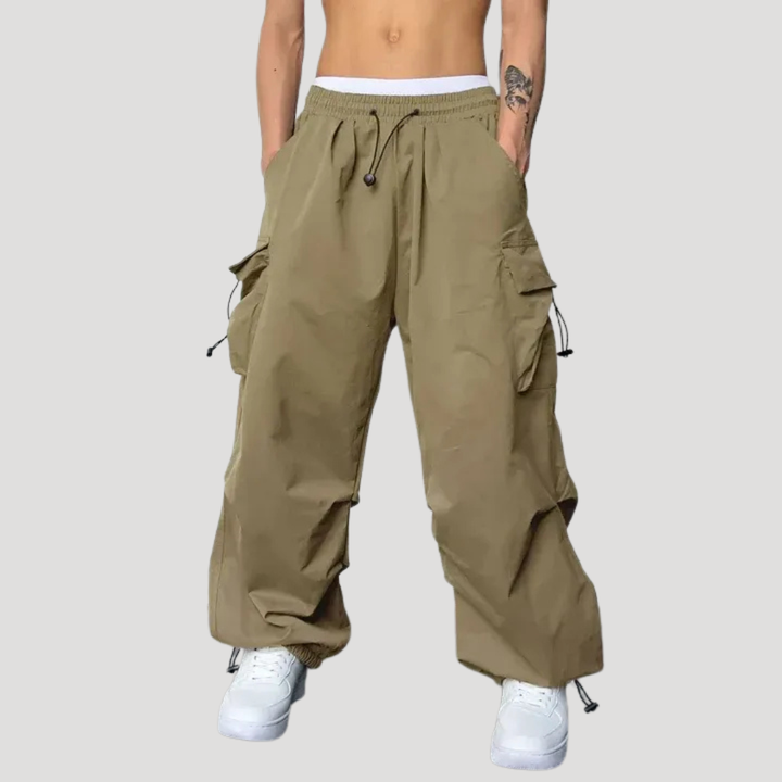 Men's Cargo Pants Tactical Hiking Baggy Drawstring Utility