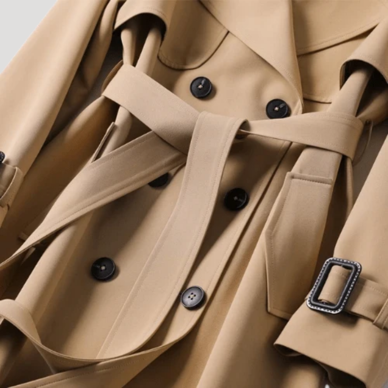 Women's Trench Coat Long Coat Outerwear Double Breasted Belted