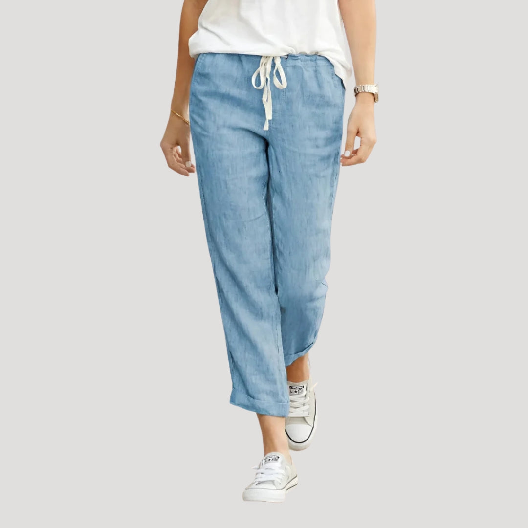 Women's Pants High Waisted Tapered Casual Ankle Cuffed Slim