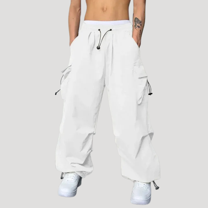 Men's Cargo Pants Tactical Hiking Baggy Drawstring Utility