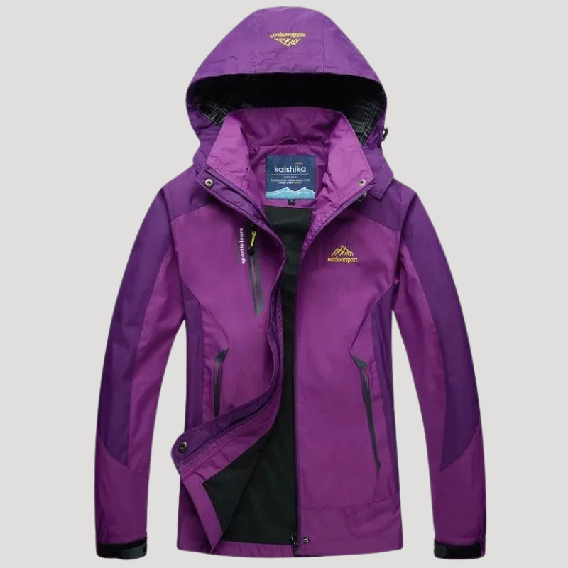 Women's Waterproof Hooded Rain Jacket Windbreaker Hiking Outdoor