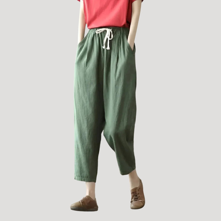 Women's Pants High Waisted Tapered Casual Ankle Cuffed Slim