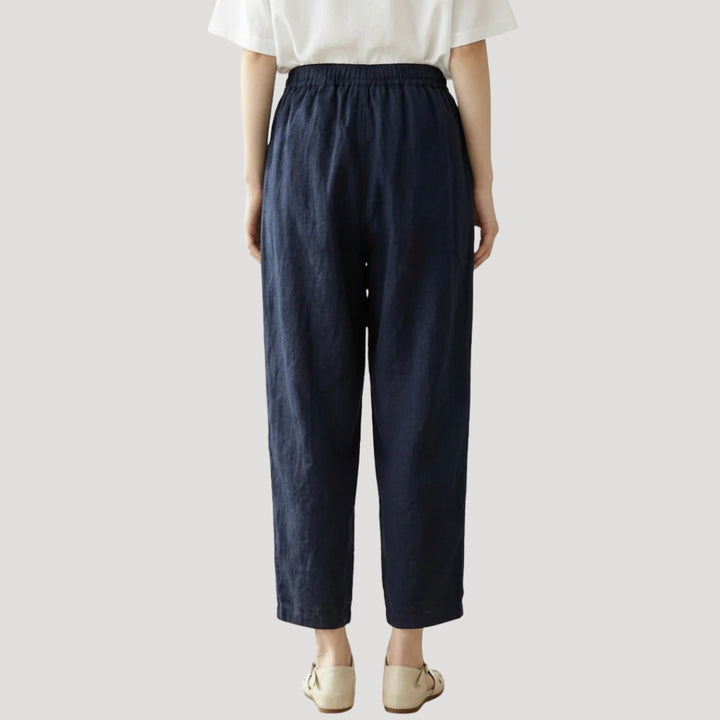 Women's Pants High Waisted Tapered Casual Ankle Cuffed Slim