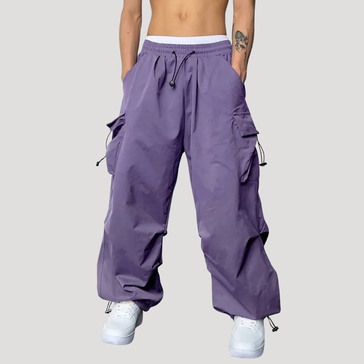 Men's Cargo Pants Tactical Hiking Baggy Drawstring Utility