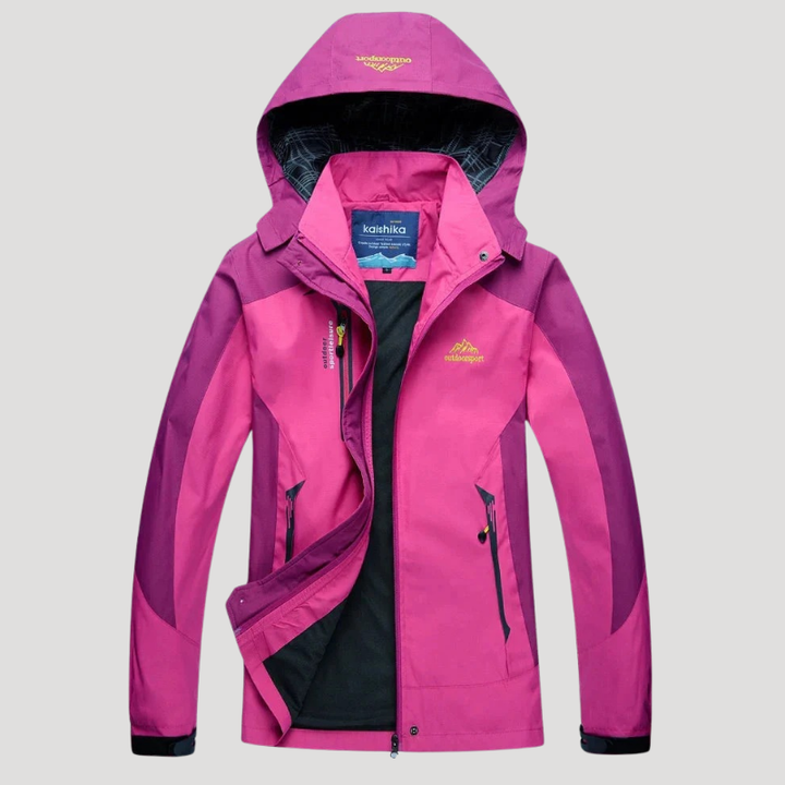 Women's Waterproof Hooded Rain Jacket Windbreaker Hiking Outdoor