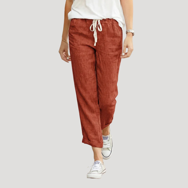 Women's Pants High Waisted Tapered Casual Ankle Cuffed Slim