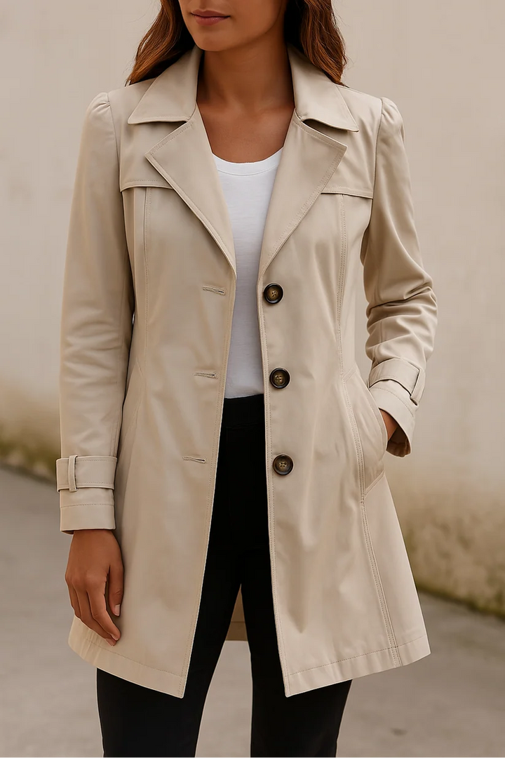 Classic Trench Coat with Elegant Lines