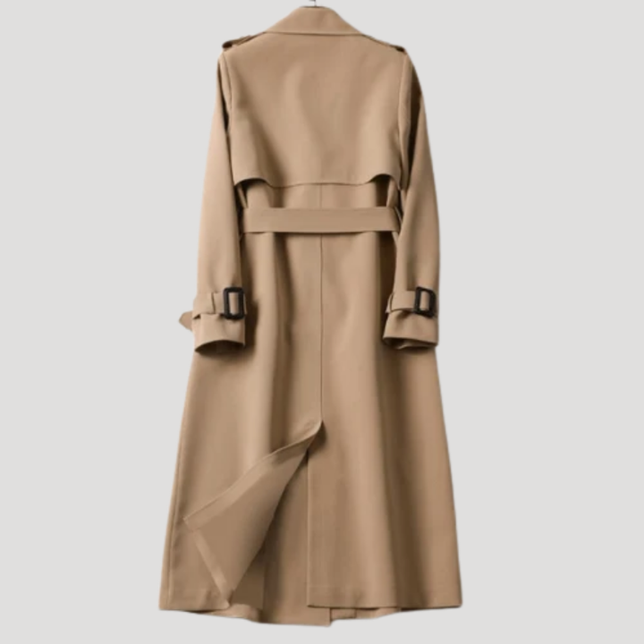 Women's Trench Coat Long Coat Outerwear Double Breasted Belted